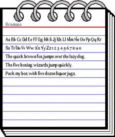 Bromato Regular animated font preview