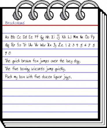 BrooksHand Regular animated font preview