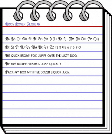 Bros Rover Regular animated font preview