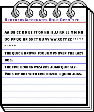 BrothersAlternates Bold animated font preview