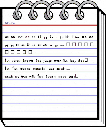 Bruce Normal animated font preview