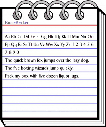 BruceBecker Regular animated font preview