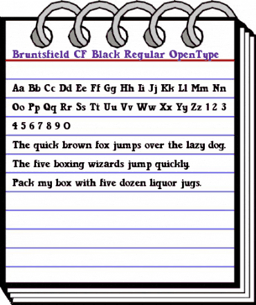 Bruntsfield CF Black Regular animated font preview