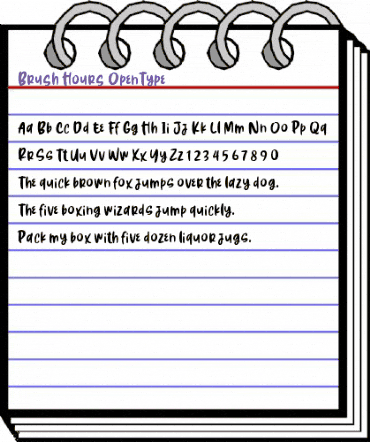 Brush Hours Regular animated font preview