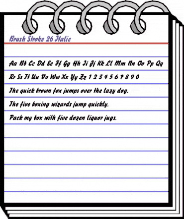 Brush Stroke 26 Italic animated font preview Brush Stroke 26 Italic animated font preview