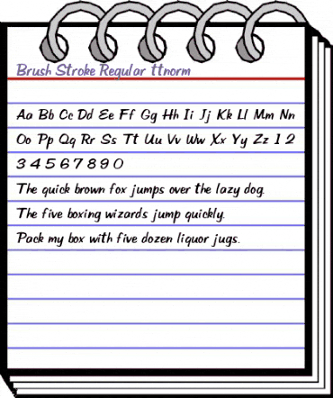 Brush Regular animated font preview