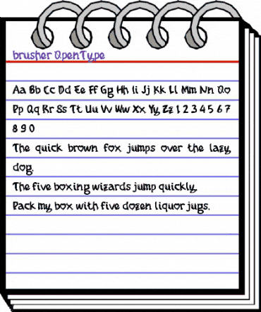 brusher Regular animated font preview