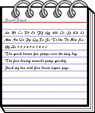 BrushFlash Regular animated font preview BrushFlash Regular animated font preview