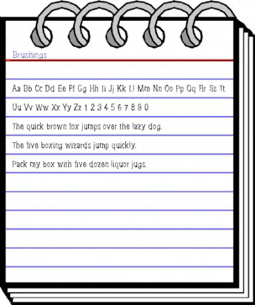Brushings Regular animated font preview