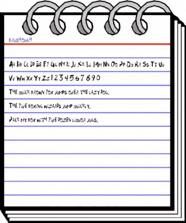 brushough Regular animated font preview brushough Regular animated font preview