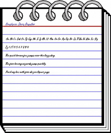 Brushpen Story Regular animated font preview Brushpen Story Regular animated font preview