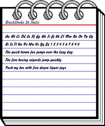 BrushStroke 26 Italic animated font preview BrushStroke 26 Italic animated font preview