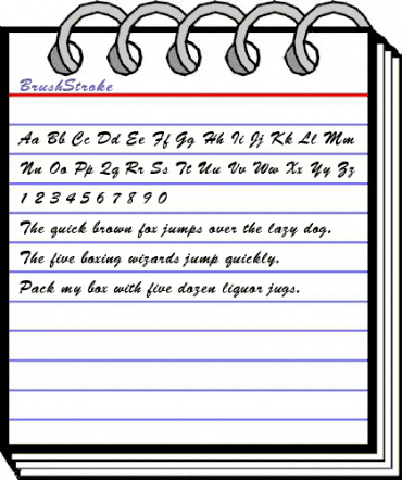 BrushStroke Regular animated font preview BrushStroke Regular animated font preview