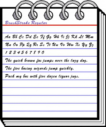 BrushStroke normal animated font preview