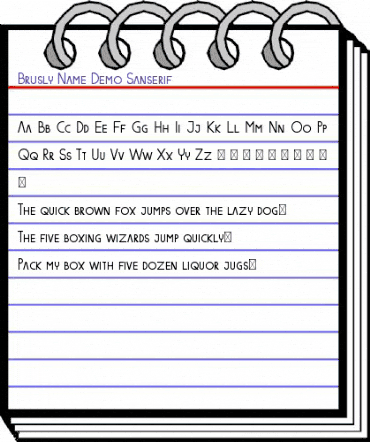 Brusly Name Demo Sanserif animated font preview