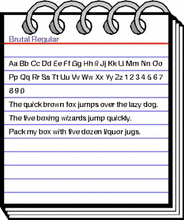 BRUTAL Regular animated font preview BRUTAL Regular animated font preview