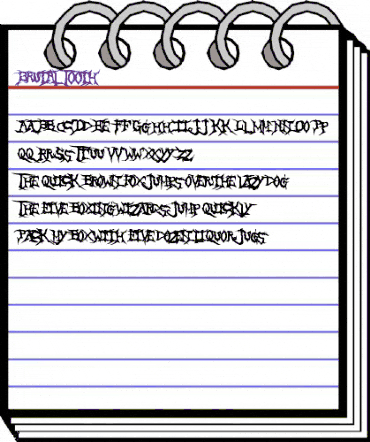 Brutal Tooth Regular animated font preview Brutal Tooth Regular animated font preview