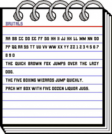 Brutals Regular animated font preview