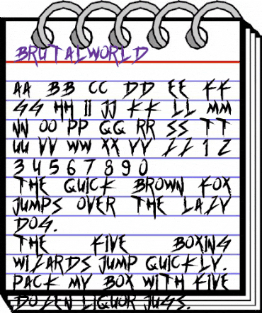 Brutalworld Regular animated font preview