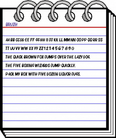 Bruzh Regular animated font preview