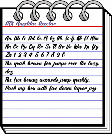 BTX-Angelika Regular animated font preview