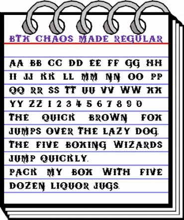 BTX-Chaos-Made Regular animated font preview