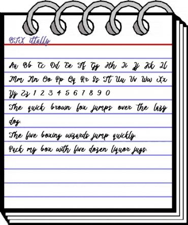 BTX-ITTALLY Regular animated font preview BTX-ITTALLY Regular animated font preview