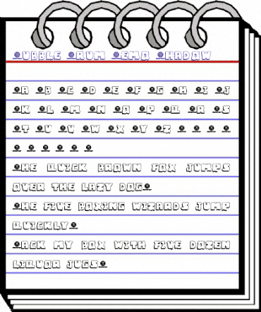 Bubble Frum Shadow Demo Regular animated font preview