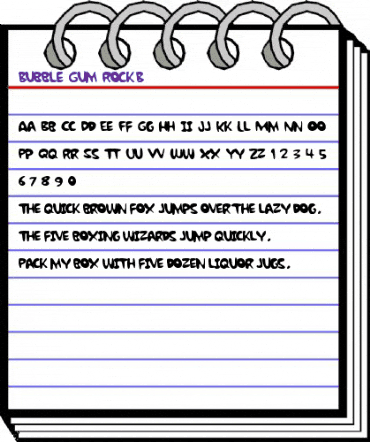 Bubble Gum RockB Regular animated font preview Bubble Gum RockB Regular animated font preview