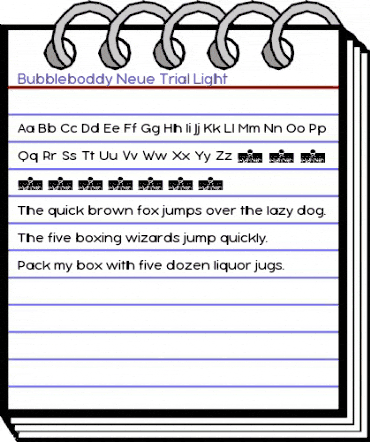 Bubbleboddy Neue Trial Light animated font preview Bubbleboddy Neue Trial Light animated font preview