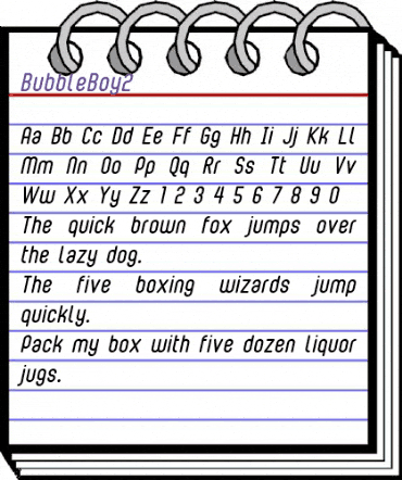 BubbleBoy2 Regular animated font preview