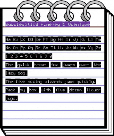 BubbledotICG FineNeg animated font preview BubbledotICG FineNeg animated font preview