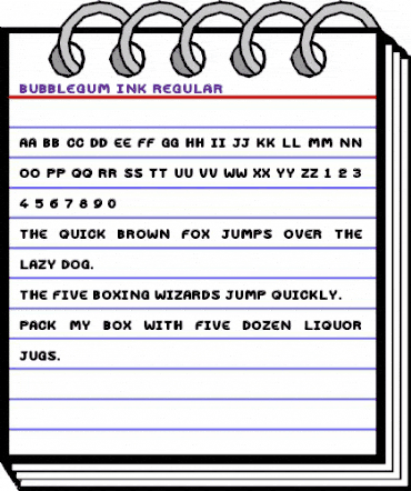 Bubblegum Ink Regular animated font preview