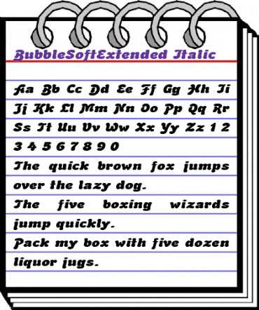 BubbleSoftExtended Italic animated font preview BubbleSoftExtended Italic animated font preview
