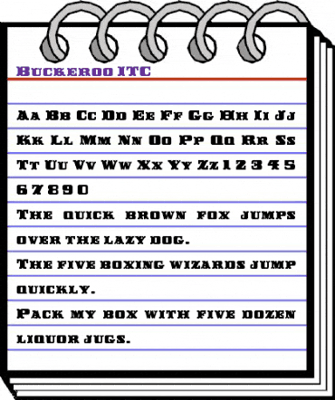 Buckeroo ITC Regular animated font preview Buckeroo ITC Regular animated font preview