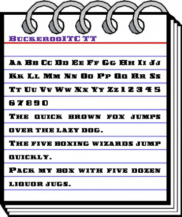 BuckerooITC TT Regular animated font preview BuckerooITC TT Regular animated font preview
