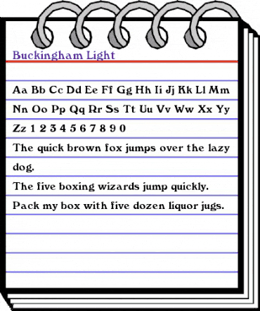 Buckingham Light animated font preview Buckingham Light animated font preview