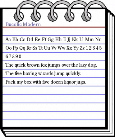 Bucolic Modern Regular animated font preview