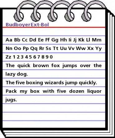 BudboyerExt-Bol Regular animated font preview BudboyerExt-Bol Regular animated font preview