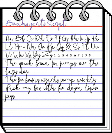 Budhayanti Script Regular animated font preview Budhayanti Script Regular animated font preview