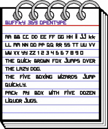 BUFFKY 359 Regular animated font preview BUFFKY 359 Regular animated font preview