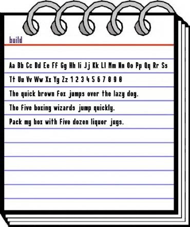 build Bold animated font preview