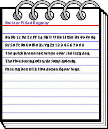 Builder Filled Regular animated font preview
