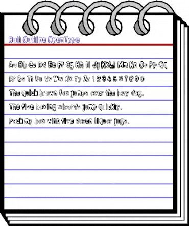 Bull Outline animated font preview Bull Outline animated font preview