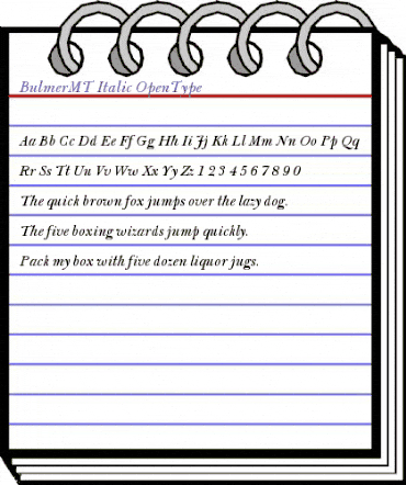 Bulmer MT Italic animated font preview Bulmer MT Italic animated font preview