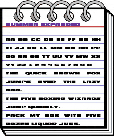 Bummer Expanded Expanded animated font preview Bummer Expanded Expanded animated font preview
