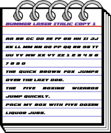 Bummer Laser Italic Italic animated font preview Bummer Laser Italic Italic animated font preview