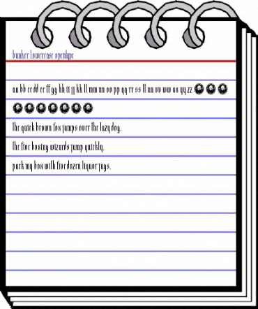 Bunker Lowercase Regular animated font preview