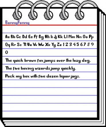 Bunny Funny Regular animated font preview