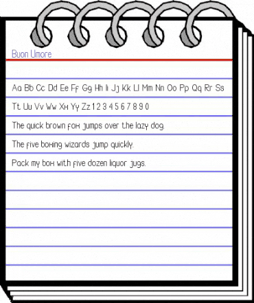 Buon Umore Regular animated font preview Buon Umore Regular animated font preview